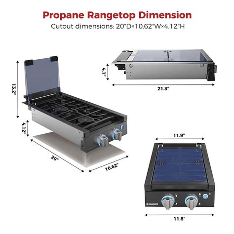camplux propane gas cooktop